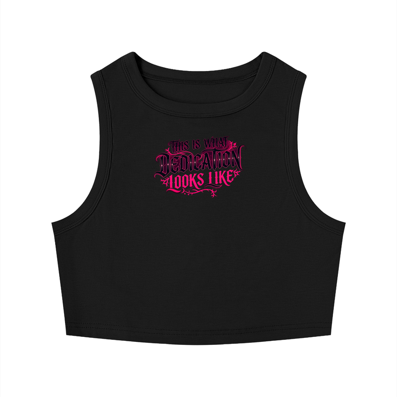 Women's Tight Crewneck Crop Tank Top - Dedication