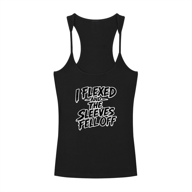 Slim Fit Ribbed Racerback Tank Top - arms fell off